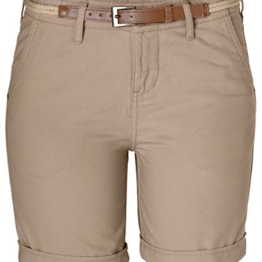 Belted Cuffed Shorts Classic Tailored Design